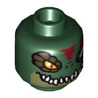 Lego hlava, tmavě zelená (6022517)